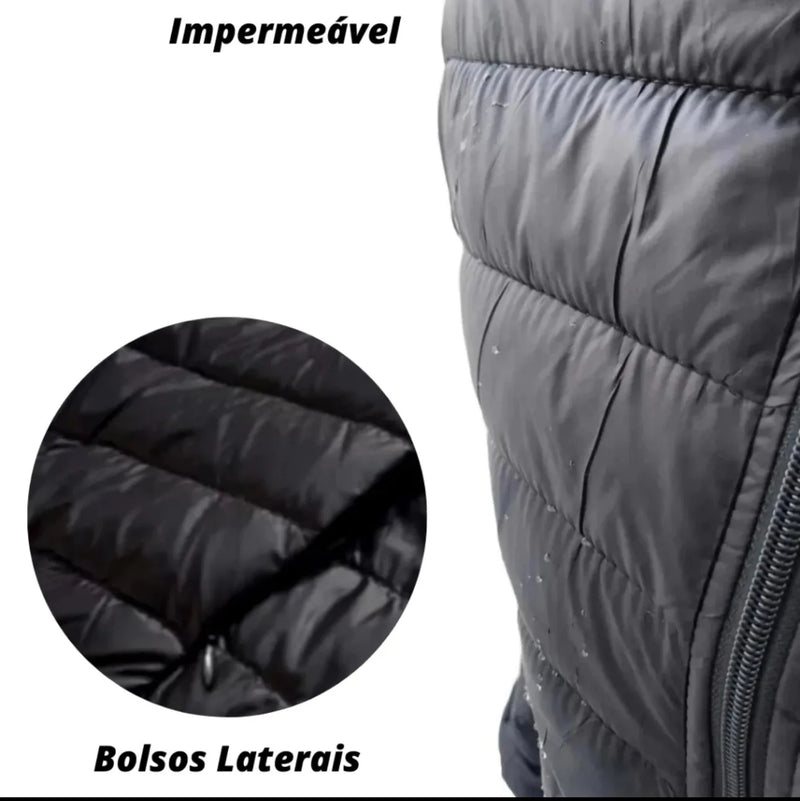 Jaqueta Masculina Inverno Impermeável com Capuz Removível
