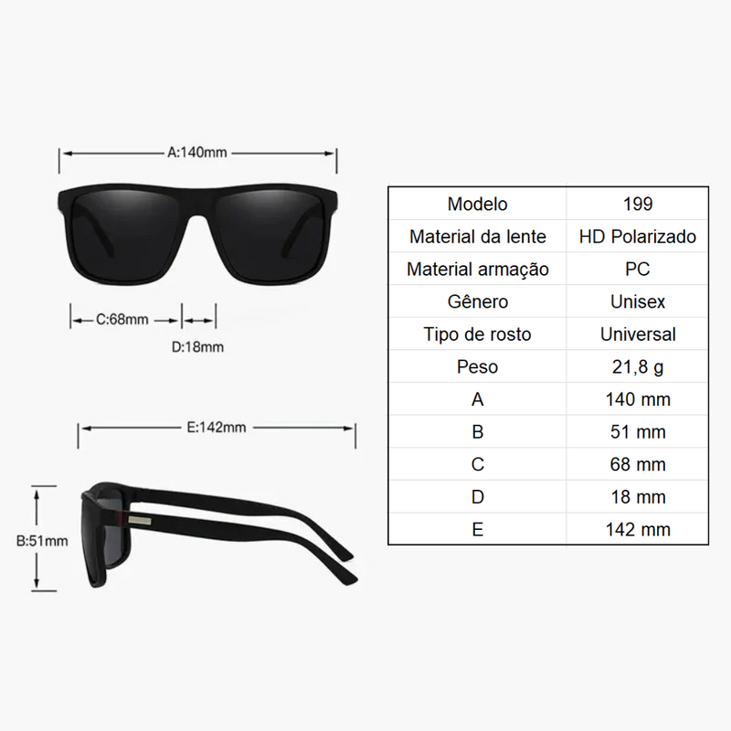 Óculos Vintage Square